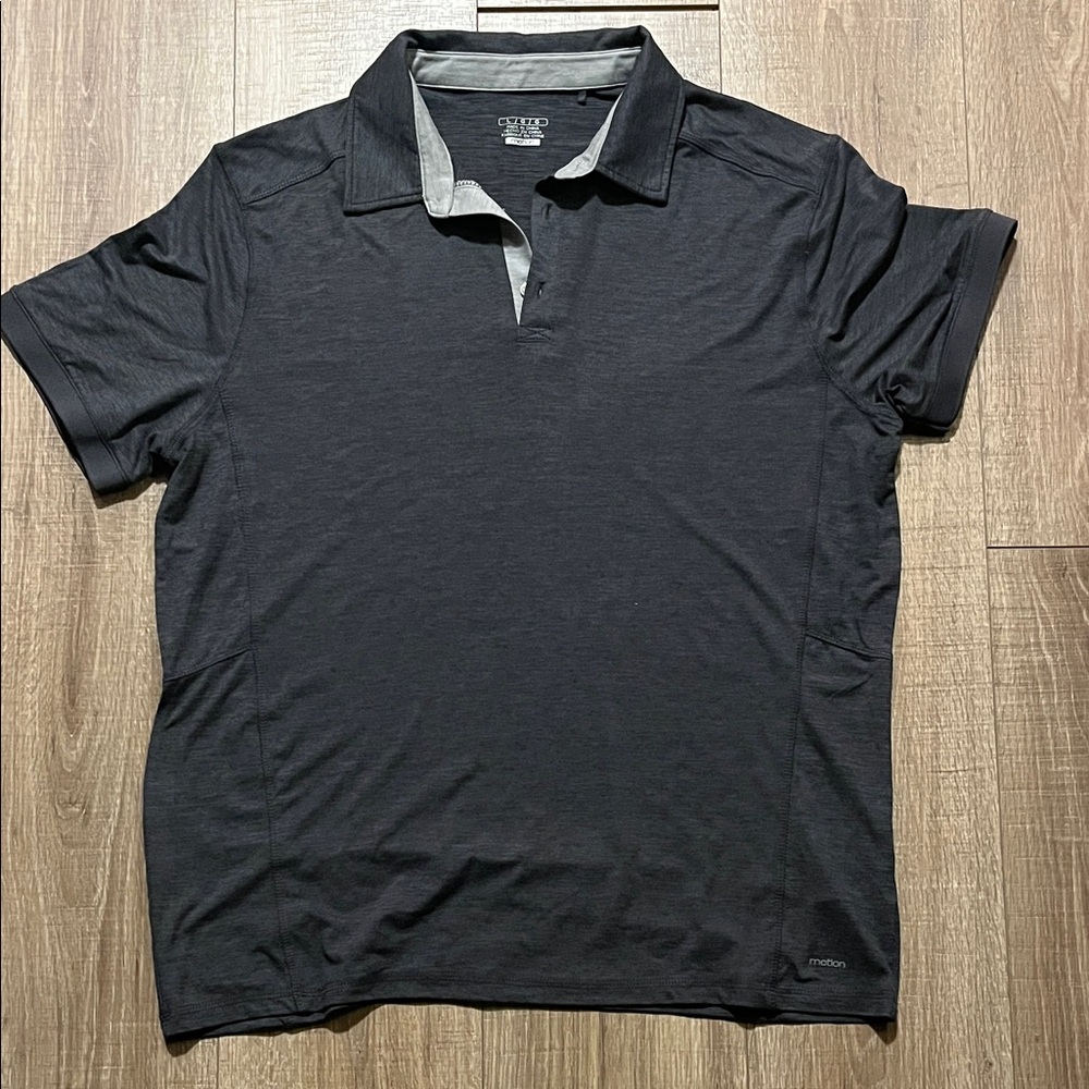 Motion Men's Charcoal Golf Polo Shirt Size L